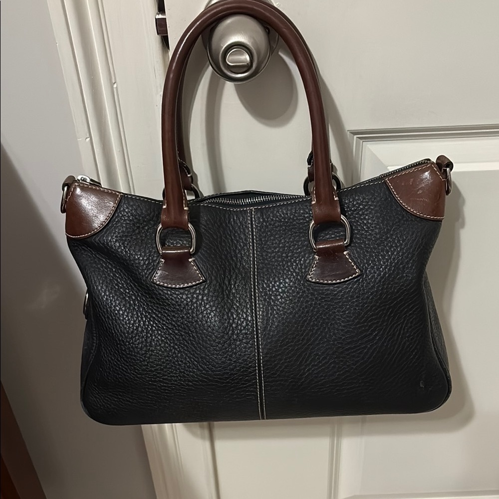 Dooney & Bourke Black and Brown Leather Bag